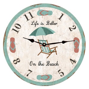 Life is Better on the Beach Uhr - Flip Flop Uhr