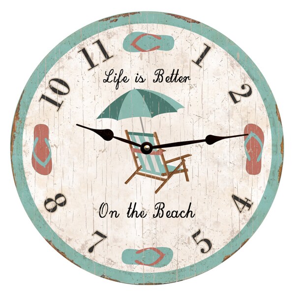 Life is Better on the Beach Clock- Flip Flop Clock