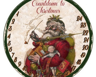 Countdown To Christmas Clock- Santa Countdown Clock
