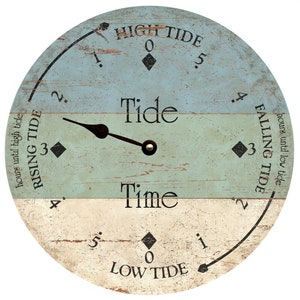 Tide Clock Personalized Beach Tide Clock Black Hand