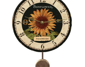 Zegar wahadłowy Valencias Sunflower
