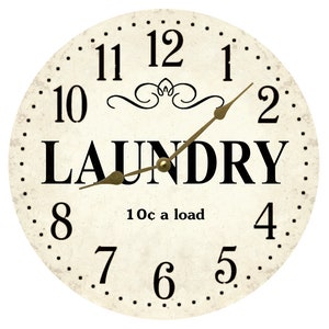 Laundry Clock- Laundry Room Clock