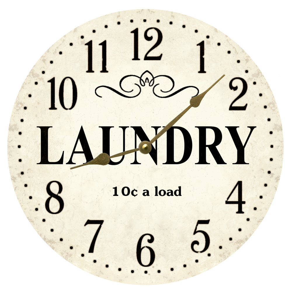 Laundry Clock Laundry Room Clock Etsy