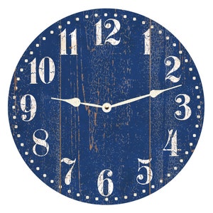 Rustic Blue Clock- Blue Clock