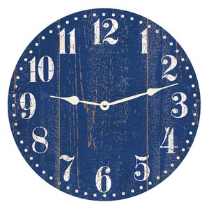 Rustic Blue Wall Clock