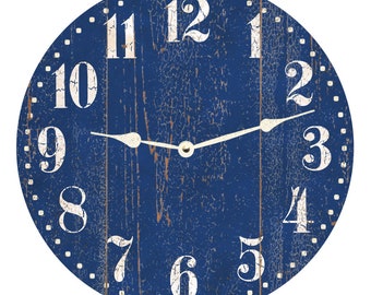 Rustic Blue Clock- Blue Clock