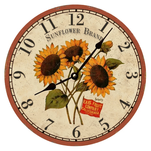 Sunflower Clock- Farmhouse Clock