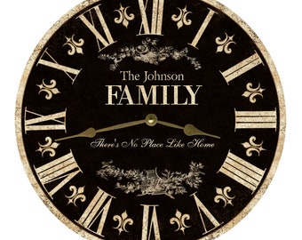 Personalized Wall Clock - Family Name Clock