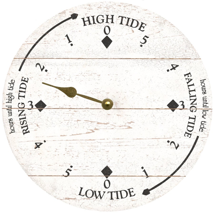 White Tide Clock Etsy