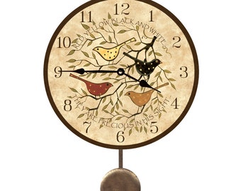 Peace Bird Clock- Precious In His Sight Pendulum Clock