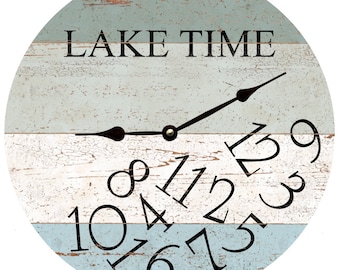 LAKE TIME Clock- Four Color Whatever Lake Time Clock