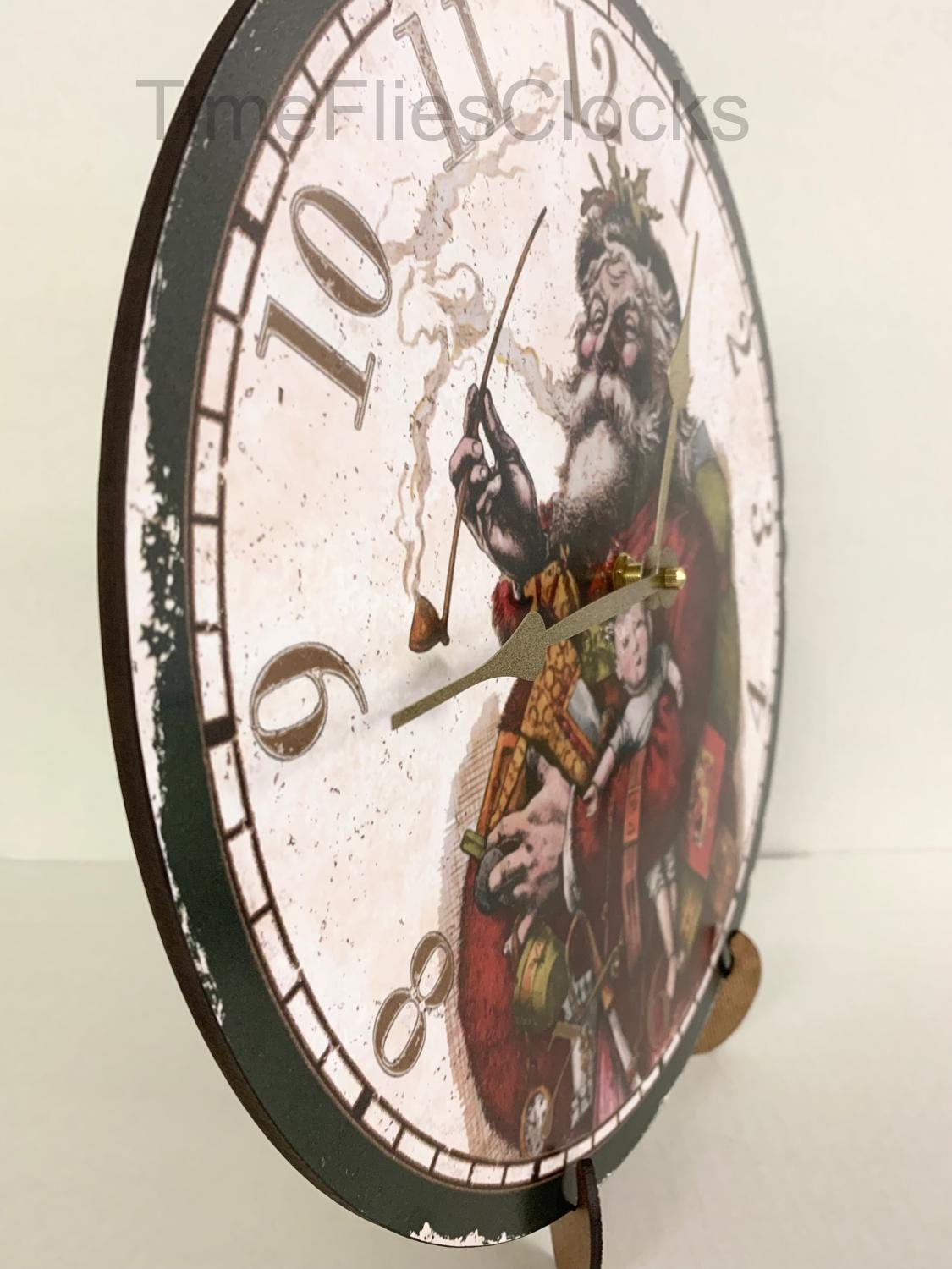 クリスマス時計 - 昔ながらのサンタのクリスマス壁掛け時計 - Etsy 日本