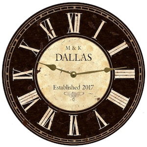 Unique Wedding Clock- Personalized Clock For Married Couple