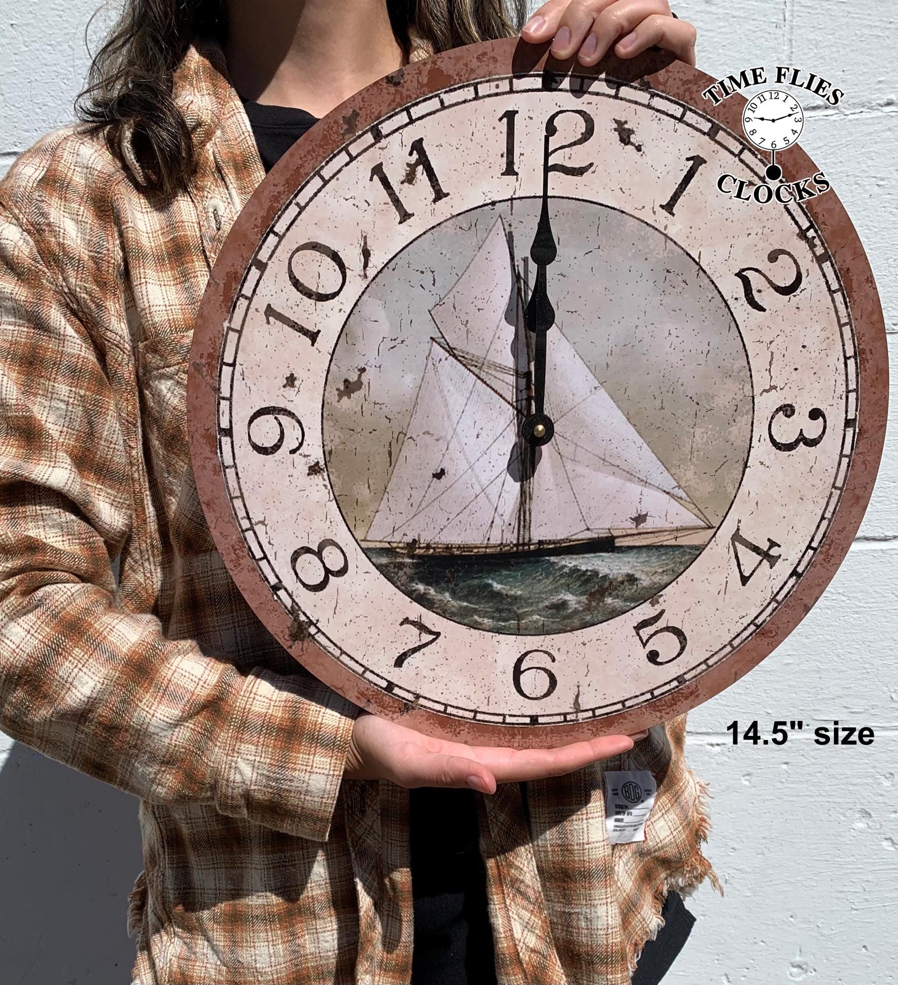 Sailboat Rocking Clock Handcrafted Sailboat Clock | Perfect for Nautical-themed Rooms - Etsy