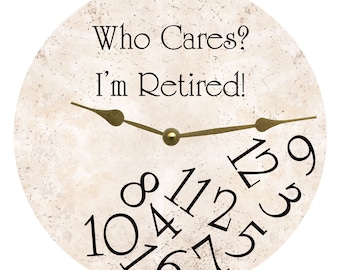 Personalized Who Cares Clock- Custom Whatever Clock