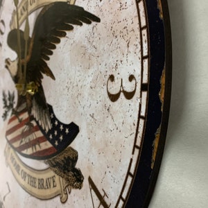 Side view of Eagle clock