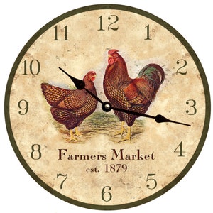 Chicken Clock- Personalized Chicken And Rooster Clock