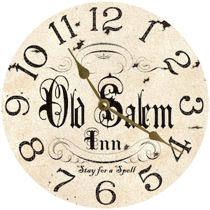 Salem Inn Clock- Old Salem Wall Clock- Stay for a Spell