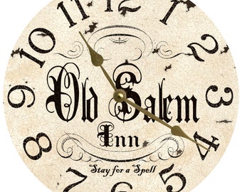 Old Salem Inn Wall Clock – Spooky Halloween Decor