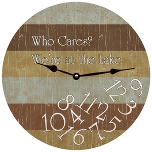 Personalized Who Cares Lake Clock