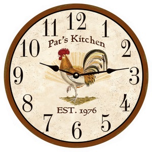 Personalized Rooster Clock