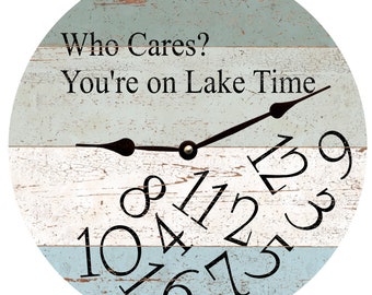 Personalized LAKE TIME Clock- Whatever Lake Time Clock