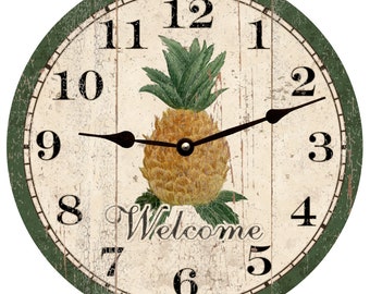 Rustic Pineapple Clock 