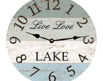 Live Love Lake Clock