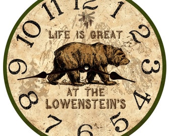 Cabin Clock- Personalized Cabin Clock