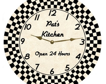 Retro Kitchen Clock- Personalized Clock