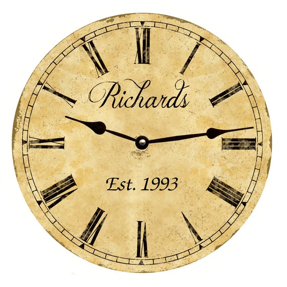 Personalized Clock- Family Name Clock