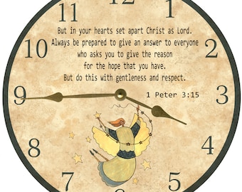 Personalized Biblical Quote Clock- Personalized Religious Family Clock