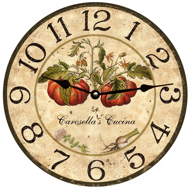 Personalized Italian Kitchen Clock image 1