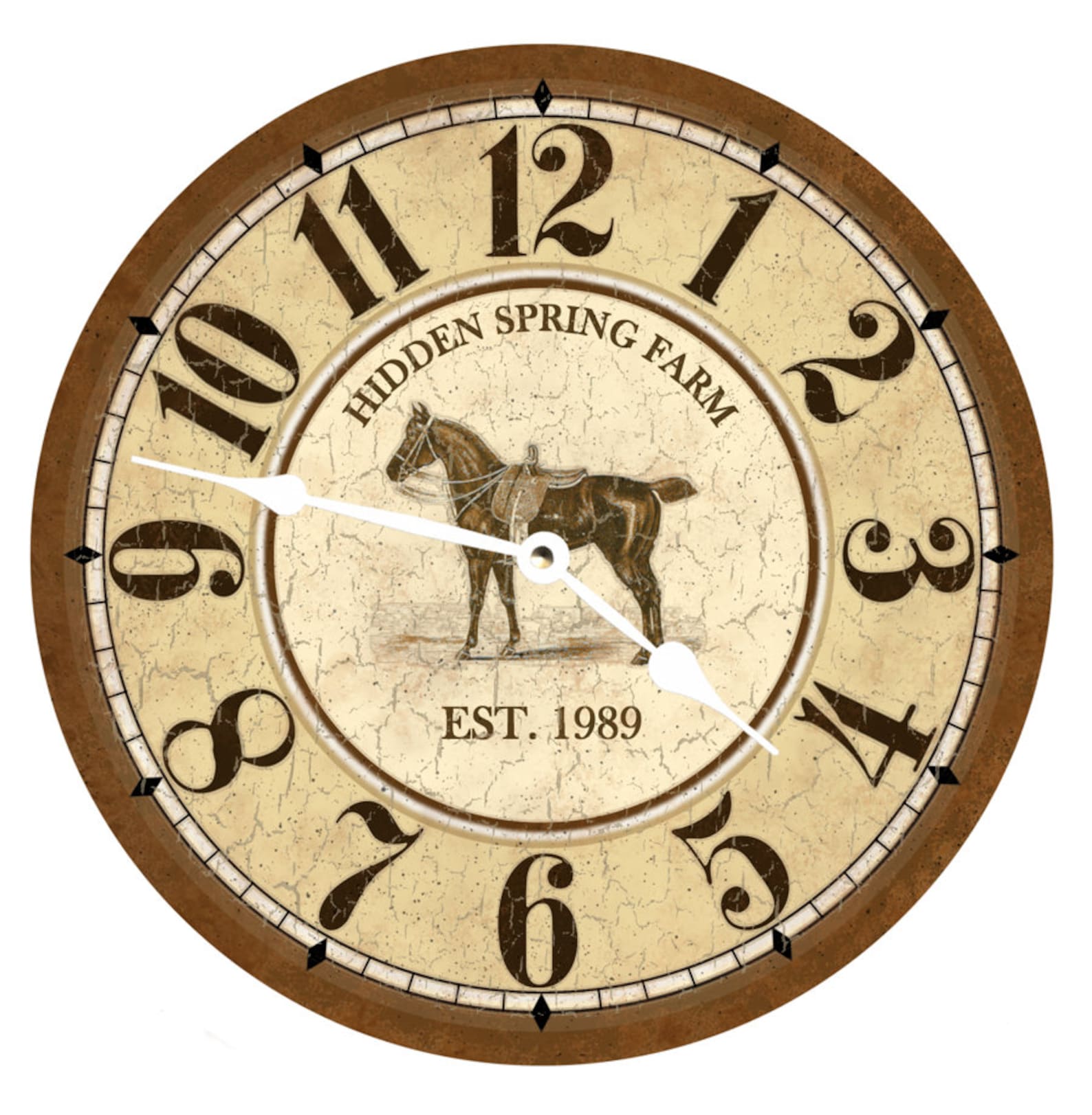 Personalized Horse Clock Horse Wall Clock Etsy