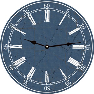 Navy Blue Clock
