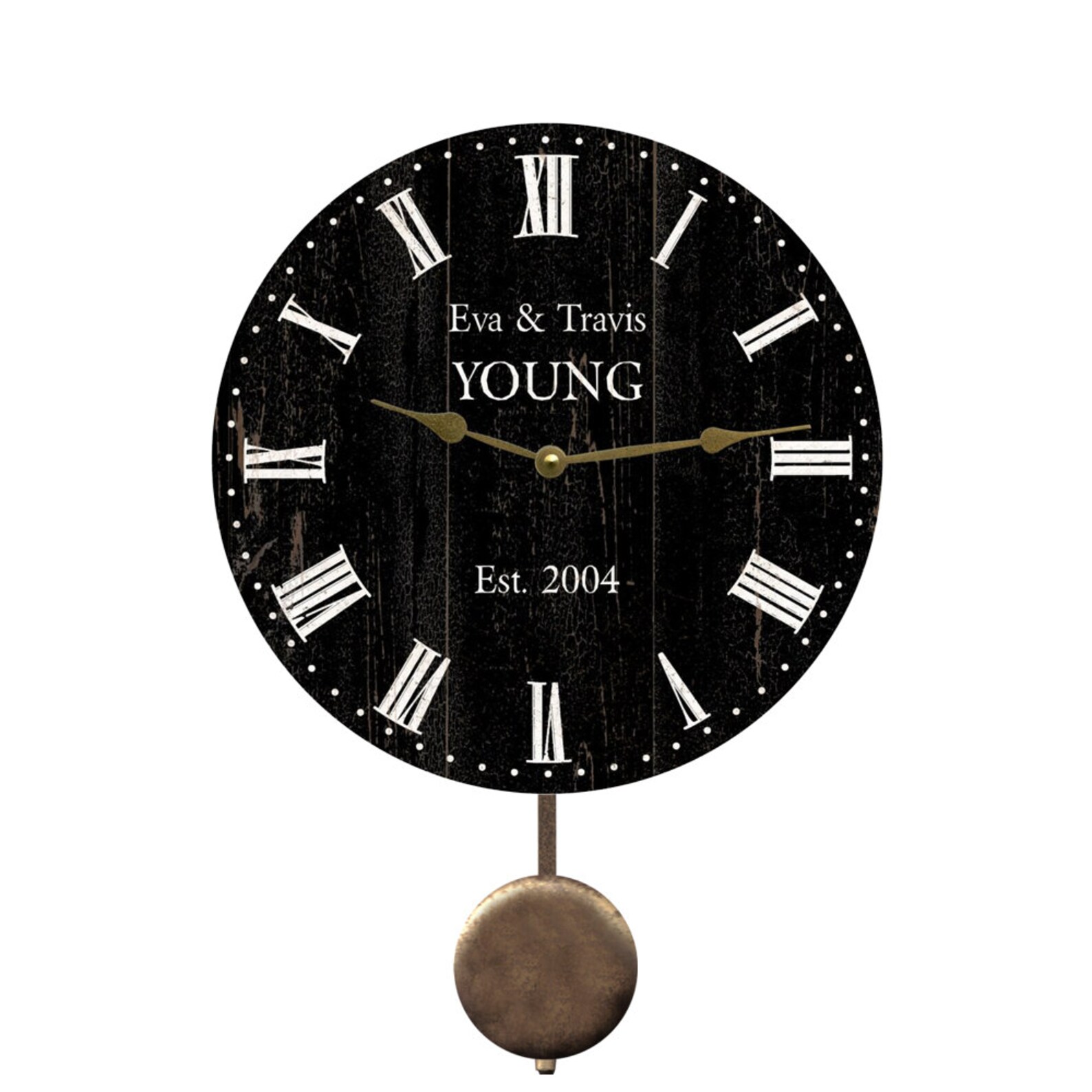 Black Rustic Clock Oversized Wedding Clock Black Clock Etsy