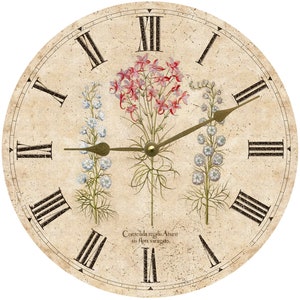 Three Flower Wall Clock Wildflower Clock image 4