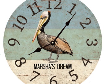 Personalized Pelican Clock