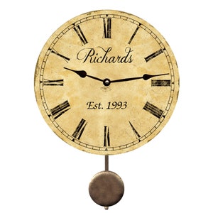 Personalized Classic Name Clock- Pendulum Clock
