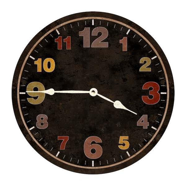 Large Number Clock Etsy