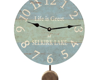 Personalized Beach Clock- Pendulum Clock