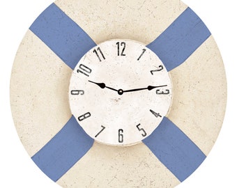 Life Saver Clock- Beach Clock- Boat Themed Clock