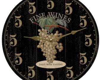 Wine Clock- It's Five O Clock Somewhere Wine Clock
