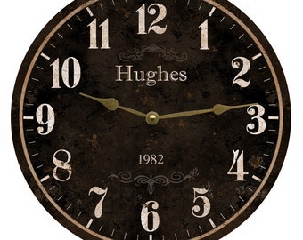 Family Name Clock. Personalized Family Name Clock