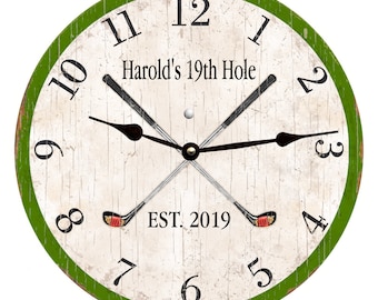 Oversized Golf Clock- Personalized Golf Clock