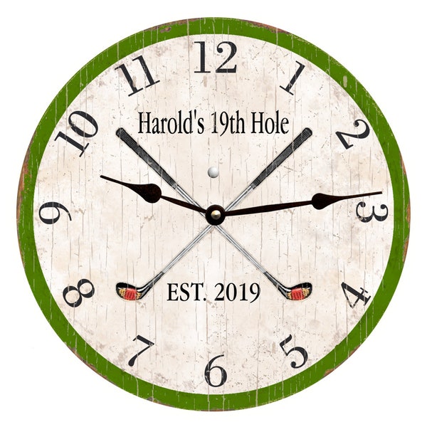 Oversized Golf Clock- Personalized Golf Clock