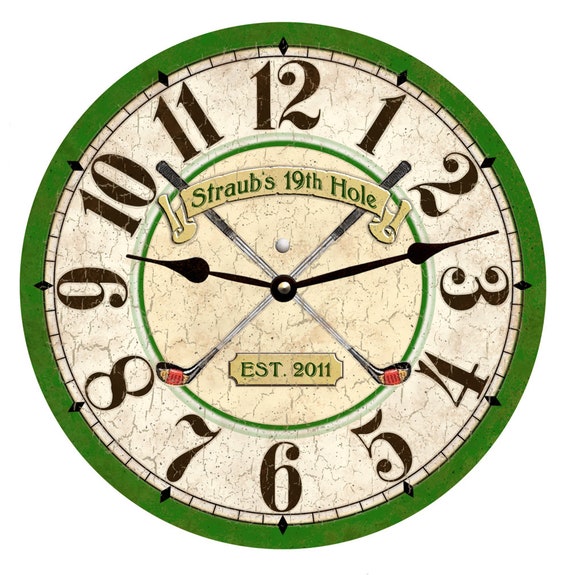 Golf Clock Personalized Golf Clock Etsy