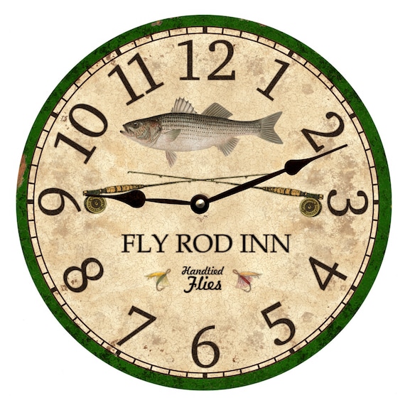 Bass Clock Fly Rod Inn Orologio da pesca | Etsy Italia