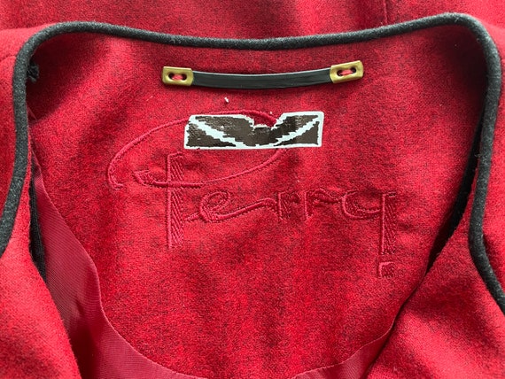 90s Crimson dirndl blazer, Red Austrian women woo… - image 5