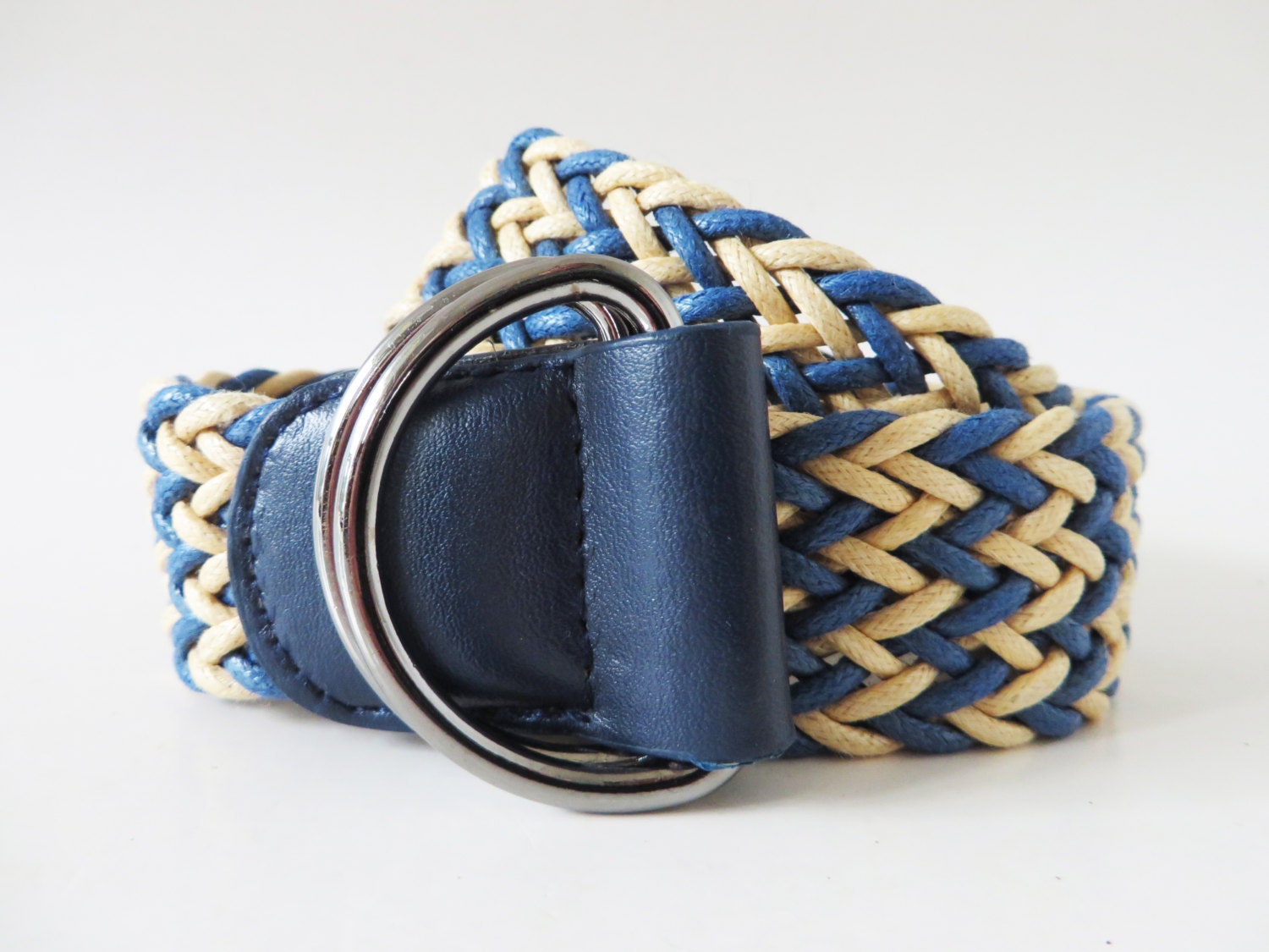Braided Cotton Belt Navy Cotton Belt Brown Braided Belt Women | Etsy
